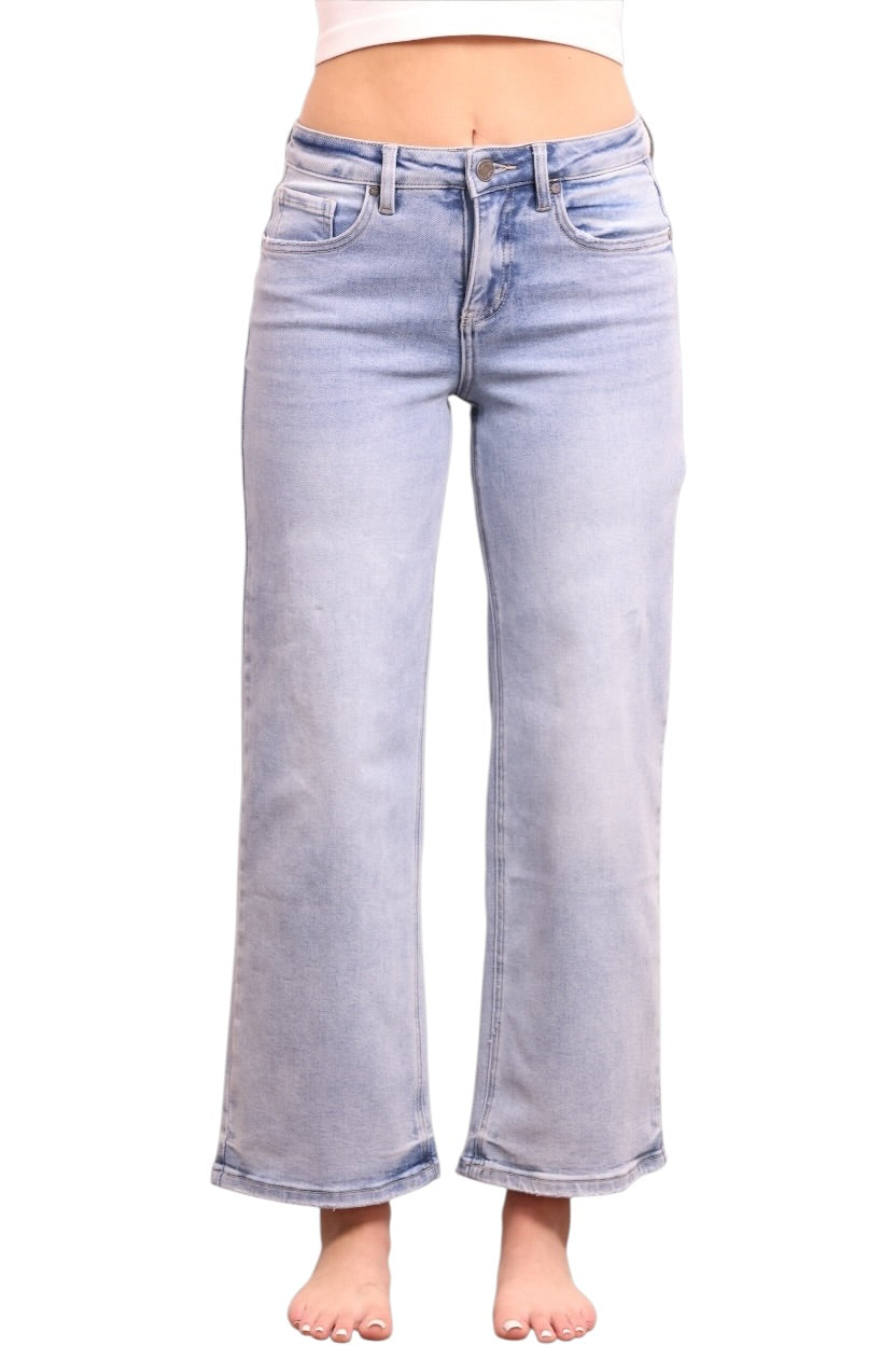 The Becky Mid-Rise Tummy Control Straight Leg Jeans