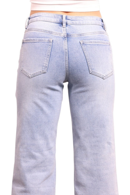 The Becky Mid-Rise Tummy Control Straight Leg Jeans