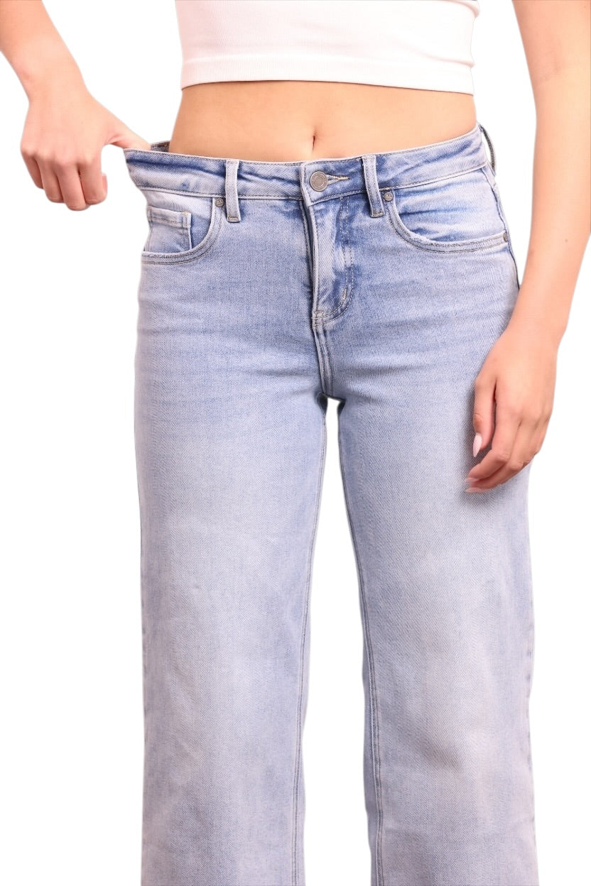 The Becky Mid-Rise Tummy Control Straight Leg Jeans