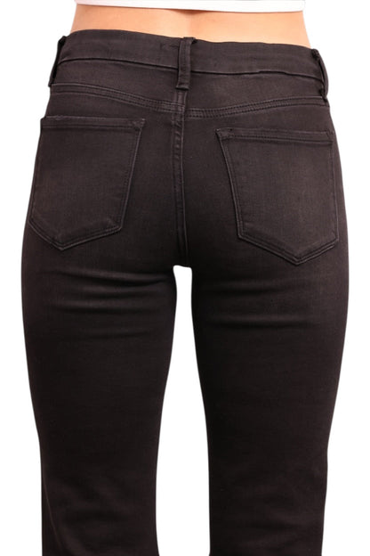 The Gwen Mid-Rise Tummy Control Flare - Three Inseams (Black)