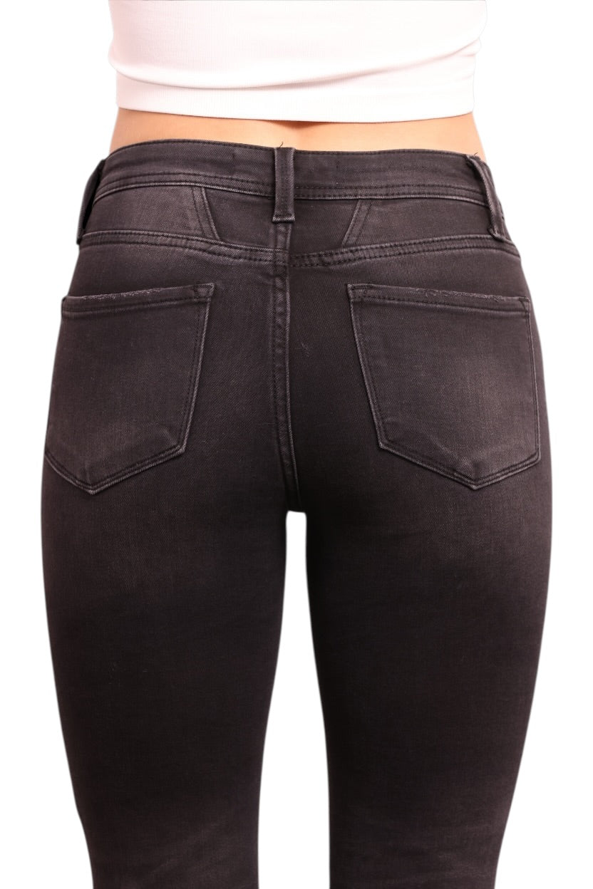 The Rachel High-Rise Tummy Control Bootcut Jeans - Three Inseams (Black)