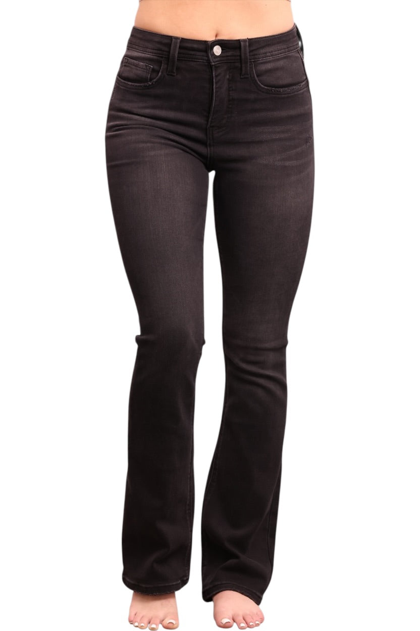 The Rachel High-Rise Tummy Control Bootcut Jeans - Three Inseams (Black)