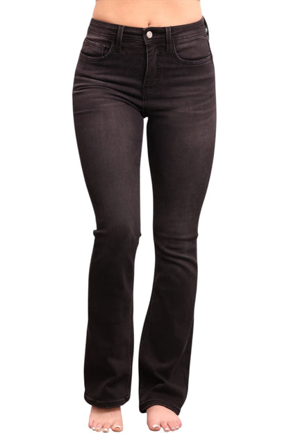 The Rachel High-Rise Tummy Control Bootcut Jeans - Three Inseams (Black)