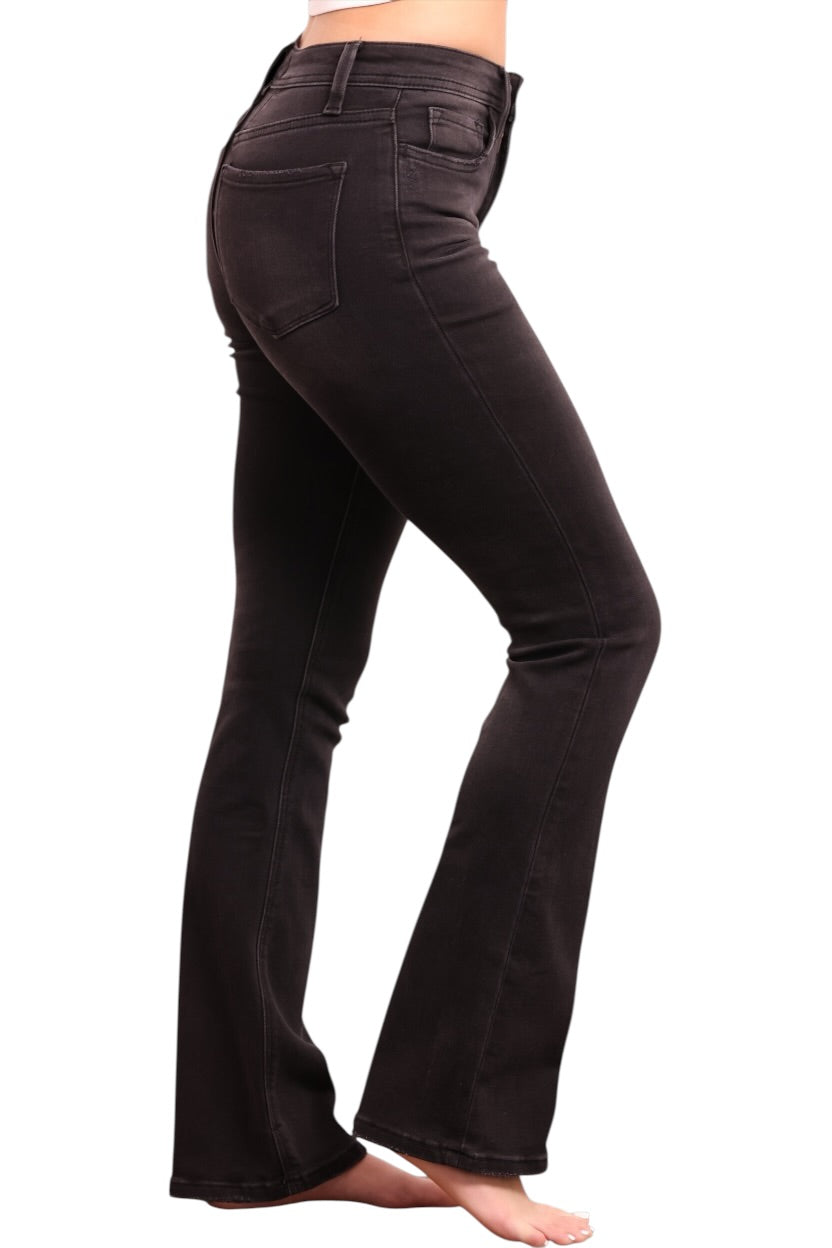 The Rachel High-Rise Tummy Control Bootcut Jeans - Three Inseams (Black)