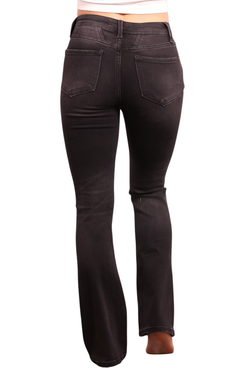 The Rachel High-Rise Tummy Control Bootcut Jeans - Three Inseams (Black)