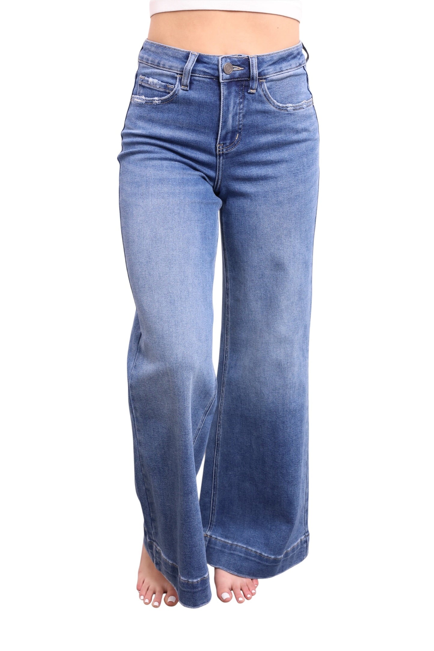 The Billy High-Rise Tummy Control Extreme Wide Leg Jeans - Three Inseams