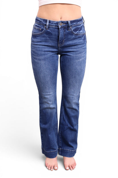 The Georgia Mid-Rise Tummy Control Vintage Blue Bootcut Jeans