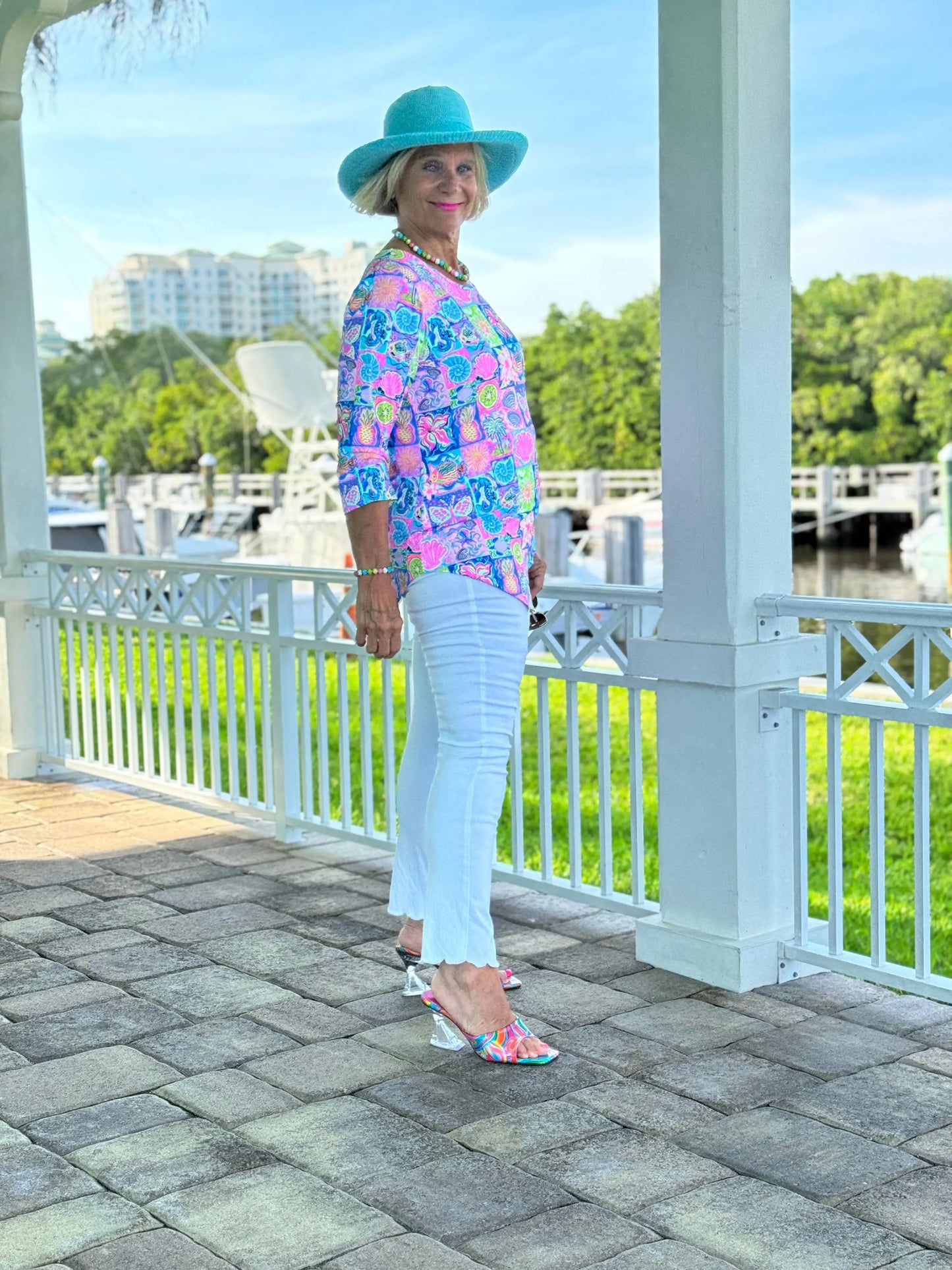 SANDY BEACH COLOR ASYMMETRICAL TOP