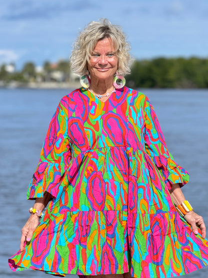 Multi Woodgrain Taos Dress