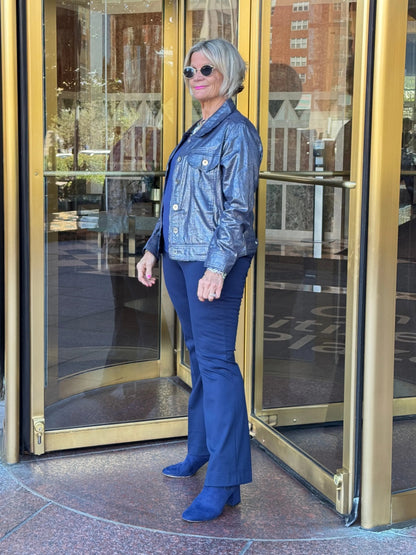 Navy Metallic Jacket