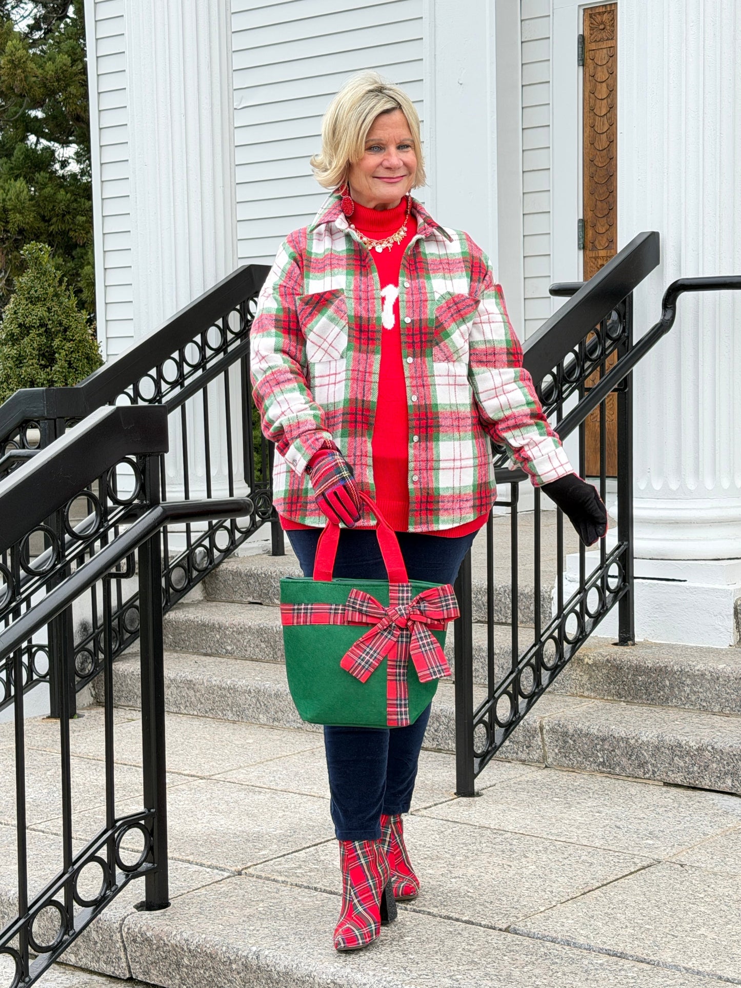 Merry Snowflake Pattern Christmas Turtleneck Sweater