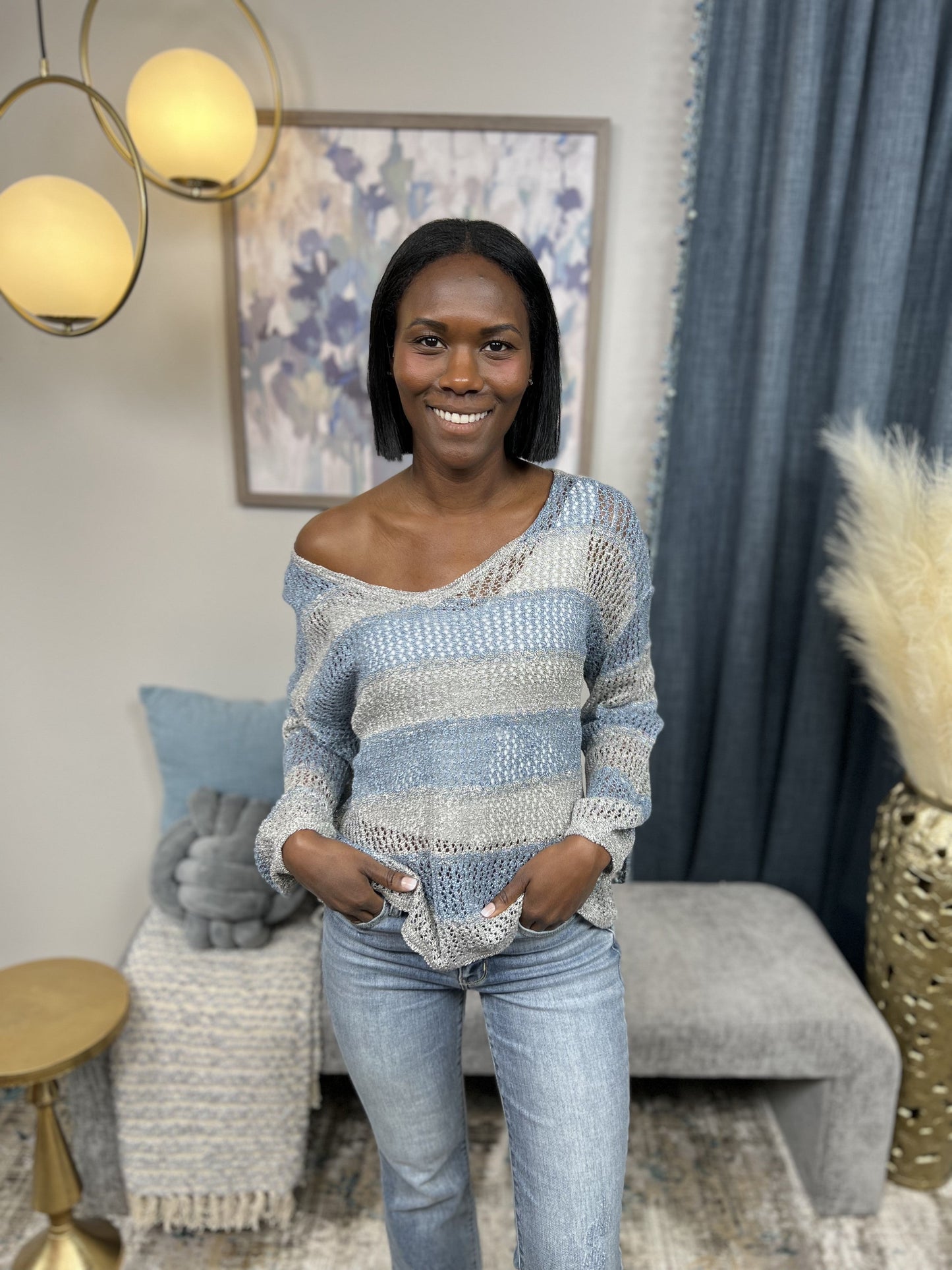 Said It All Women's Lightweight Sheer Layering Sweater