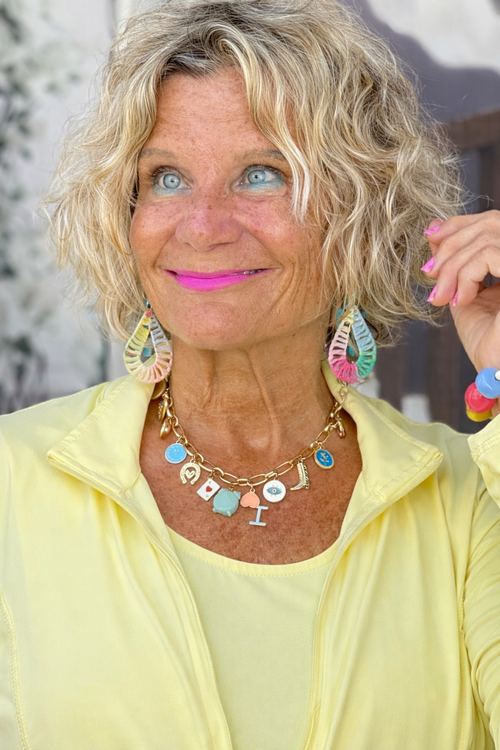 SUMMERTIME Charm Station Paperclip Necklace