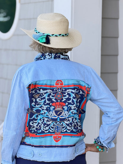 NAUTICAL CREST LINEN JACKET