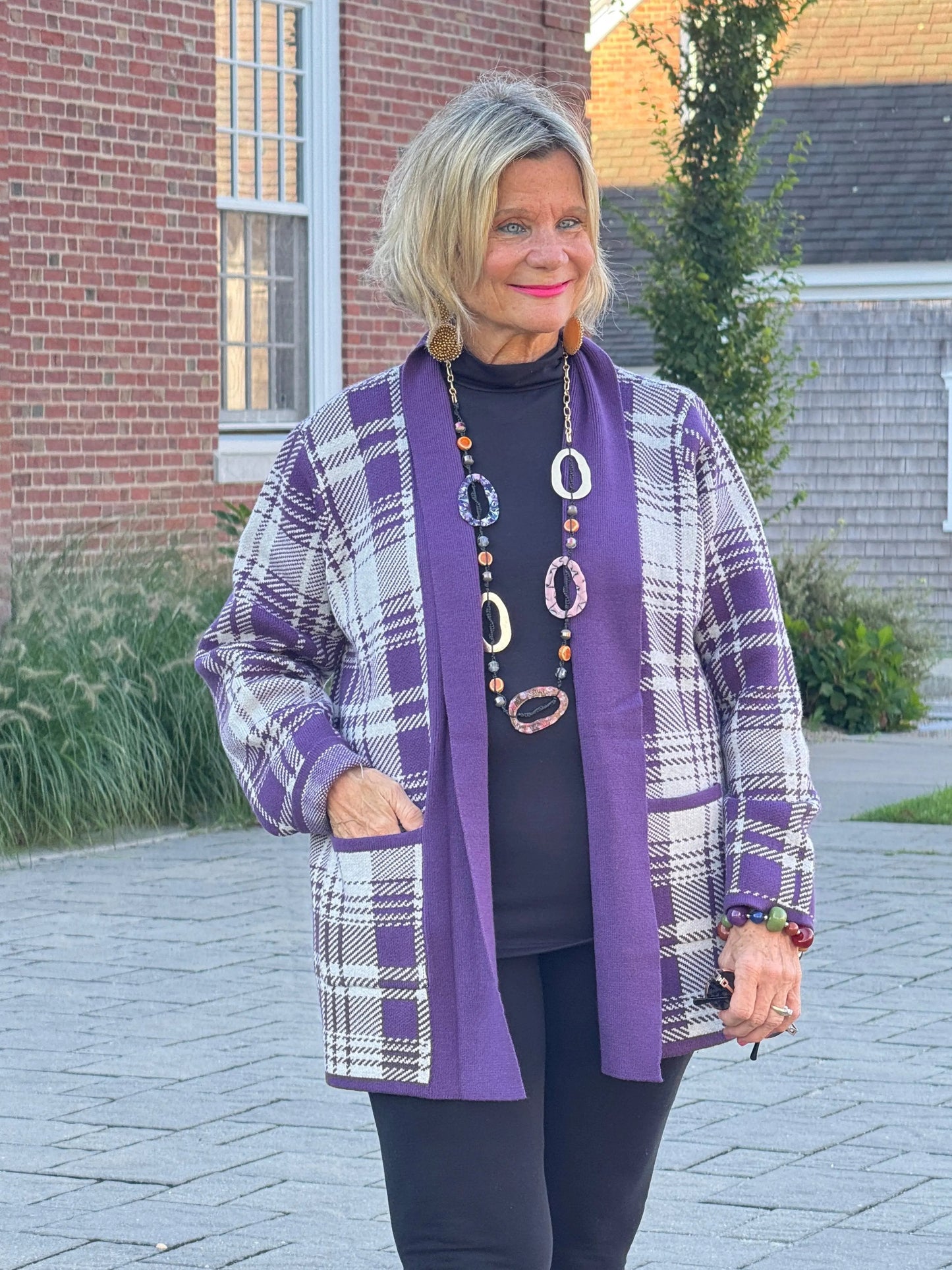 SOUTHERN NIGHTS PURPLE POCKET SWEATER