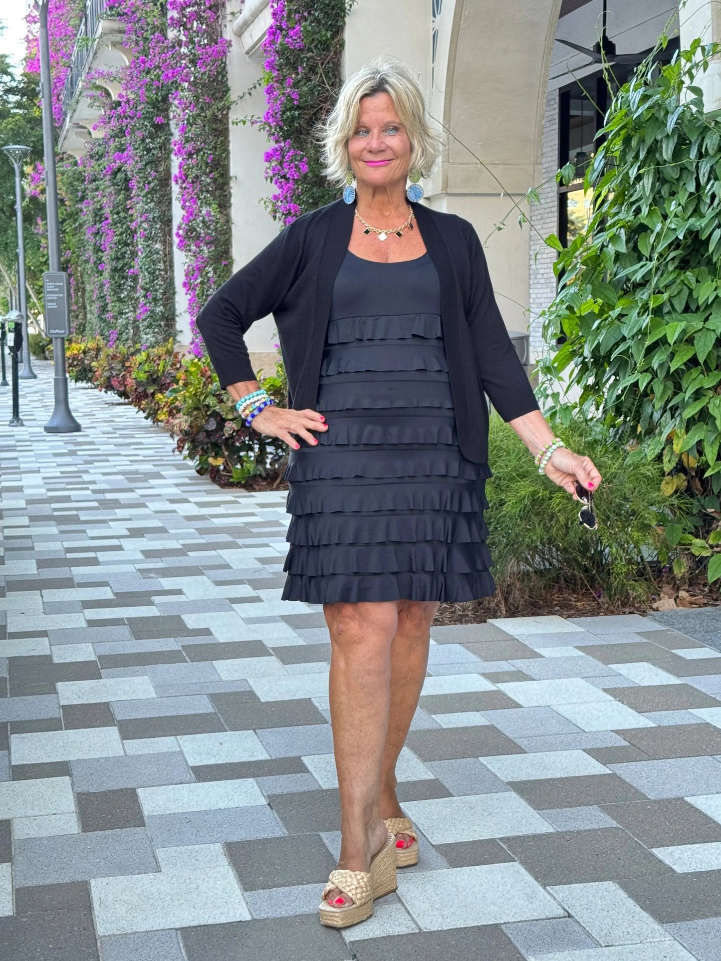 MIAMI NIGHTS  BLACK CHA CHA DRESS SHORT