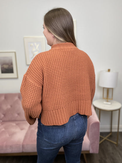 Feeling Close To You Women's High Mock Neckline Sweater