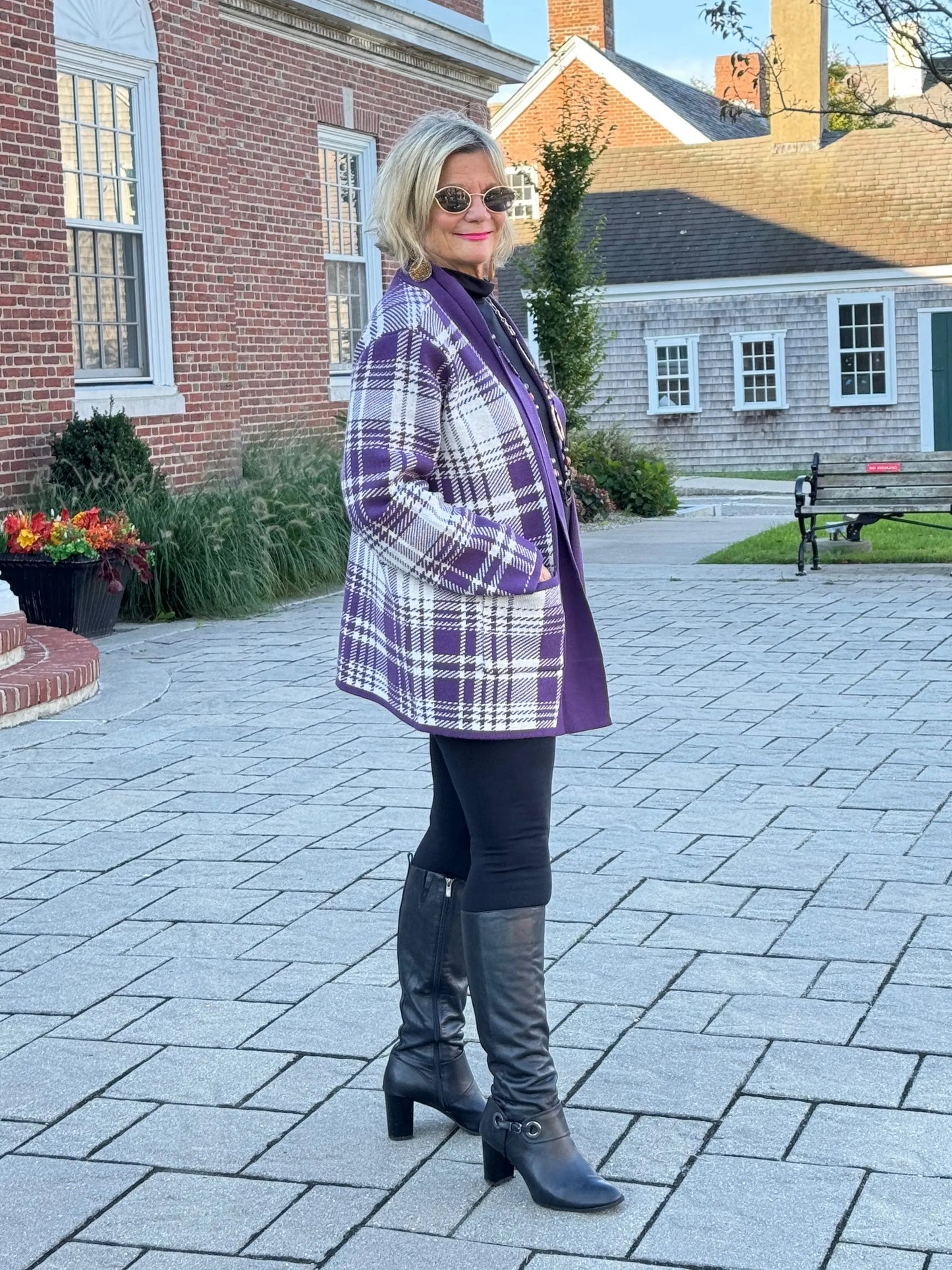 SOUTHERN NIGHTS PURPLE POCKET SWEATER