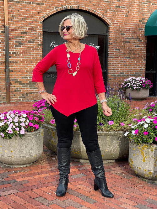 LULU-CRIMSON ASYMMETRIC TOP