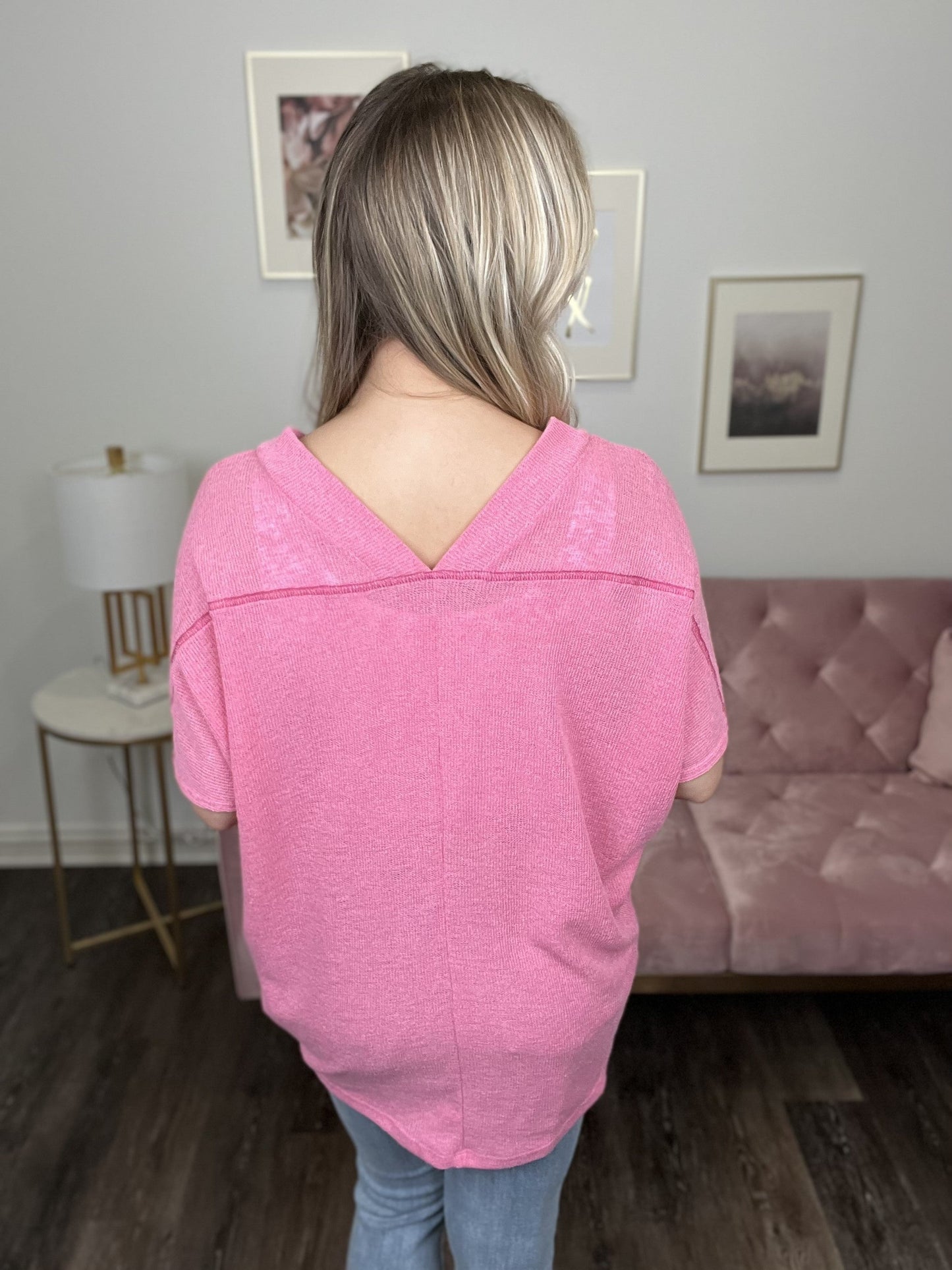 Need Your Love Women's Semi Sheer Knit Oversized Top