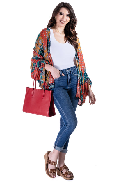 Women's Puff Sleeve Kimono