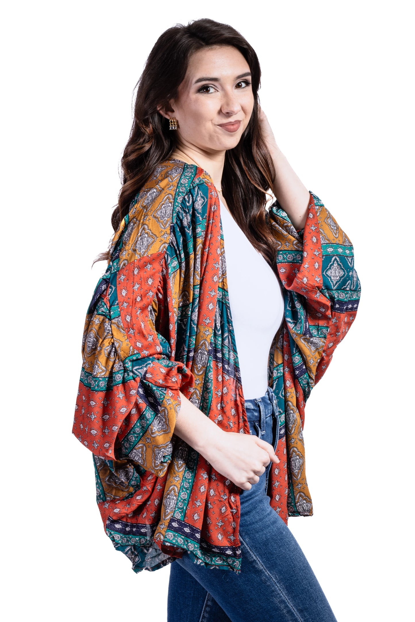 Women's Puff Sleeve Kimono