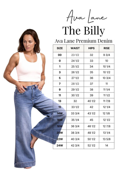 The Billy High-Rise Tummy Control Extreme Wide Leg Jeans - Three Inseams
