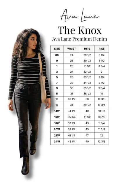 The Knox Mid-Rise Tummy Control Cropped Bootcut Jeans - Vintage Black