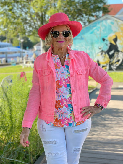PALM BEACH GARDEN SHORT SLEEVE TOP