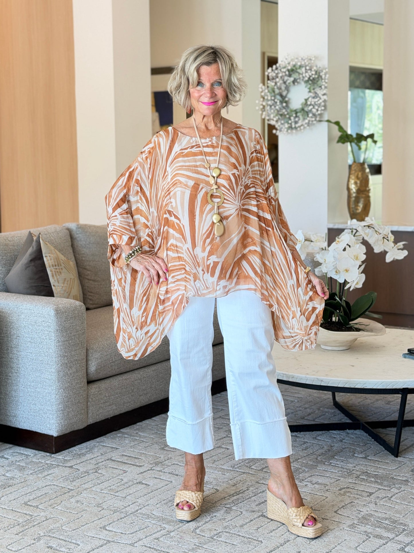 Simple Style Silk top