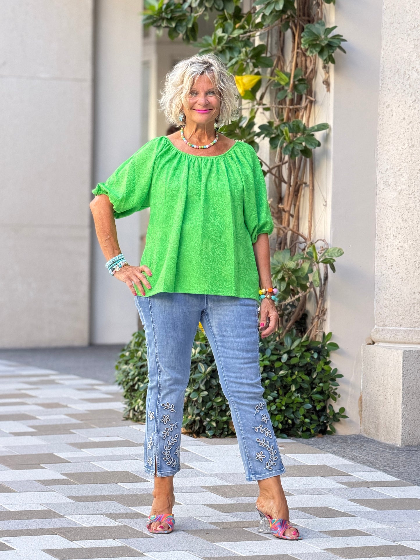 SPRING GREEN FASHION TOP