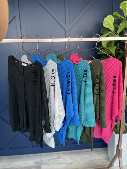 Take Flight Women's Waffle Knit Long Sleeve Top