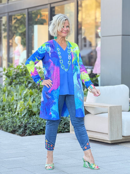 RIVER CRUISE BLUE CARDIGAN