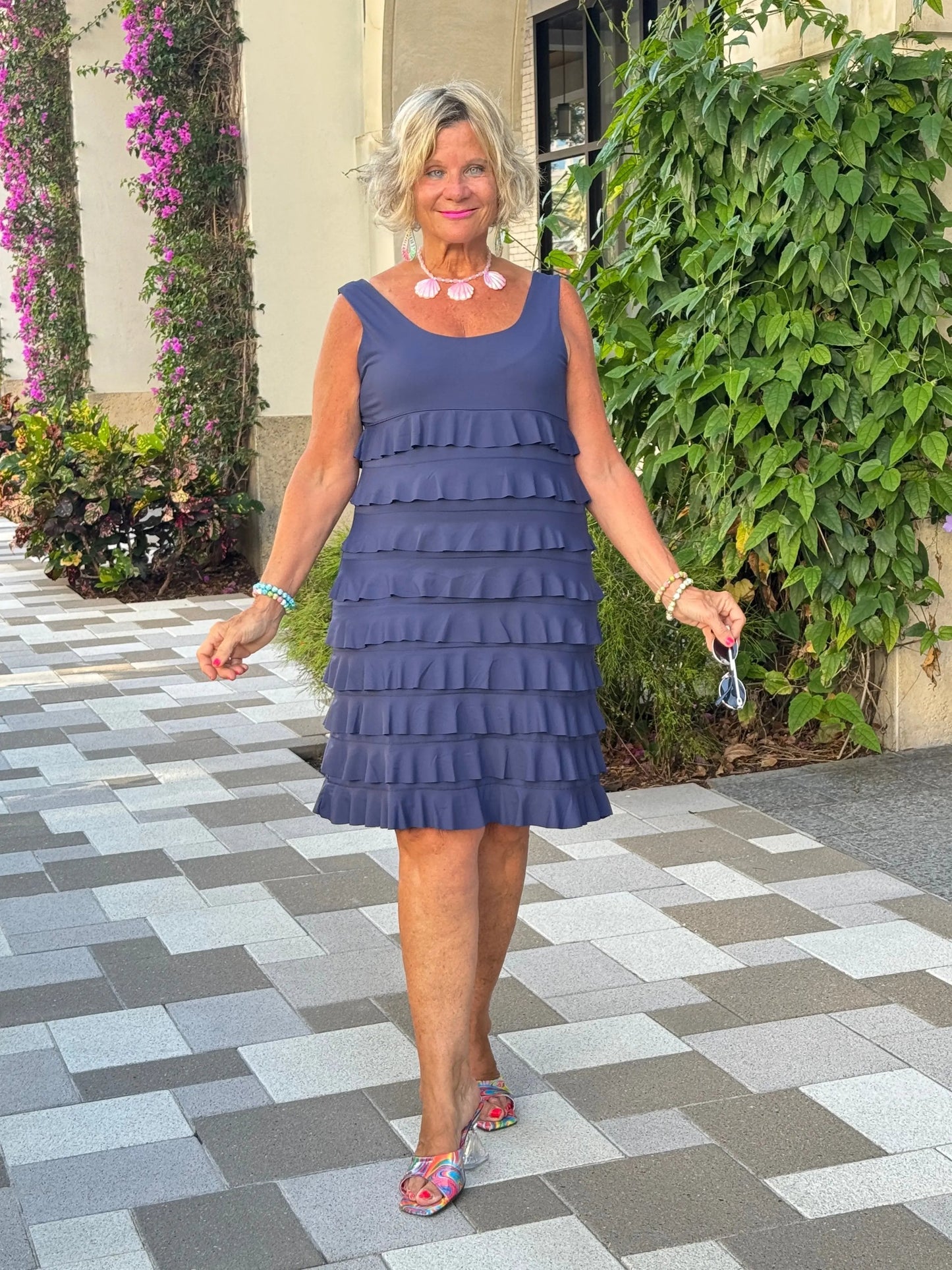 MIAMI NIGHT NAVY CHA CHA RUFFLE