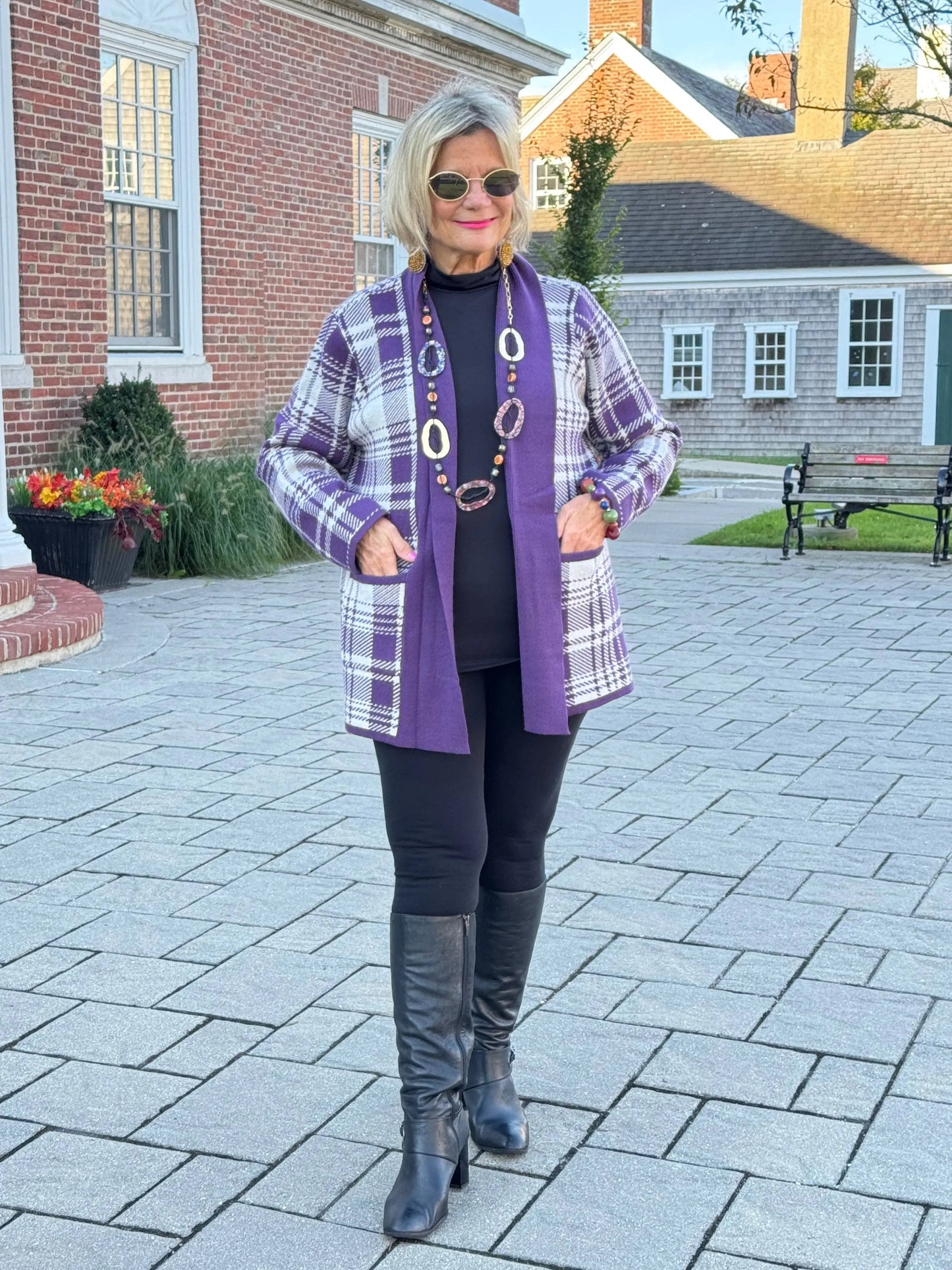 SOUTHERN NIGHTS PURPLE POCKET SWEATER