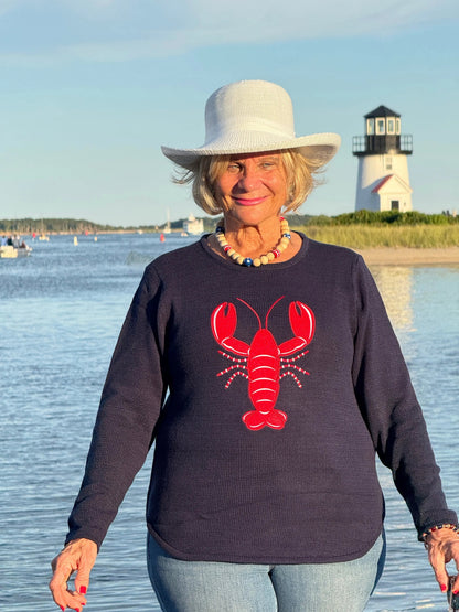 NAVY LOBSTER SWEATER
