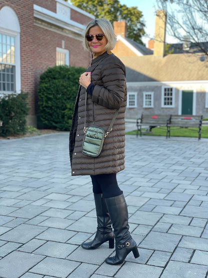OLIVE LONG PUFFER JACKET