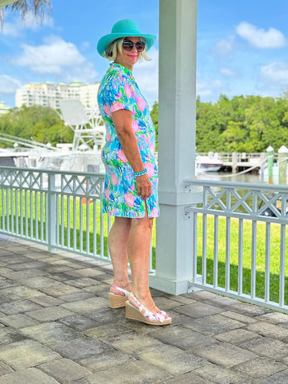 SEASHELL BEACH SHORT SLEEVE DRESS