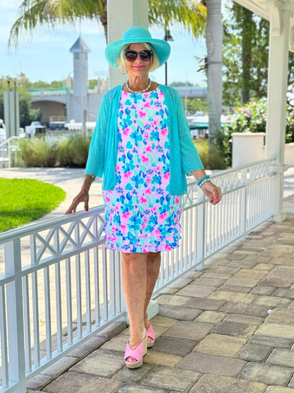 PINK PETALS SHIFT DRESS