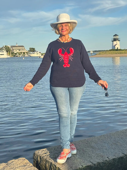NAVY LOBSTER SWEATER