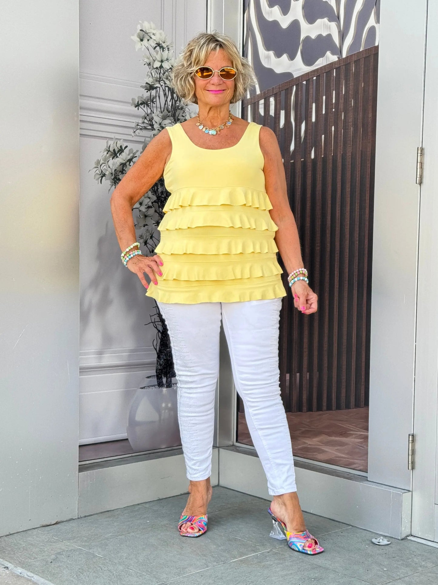 LULU-B YELLOW CHA CHA TANK