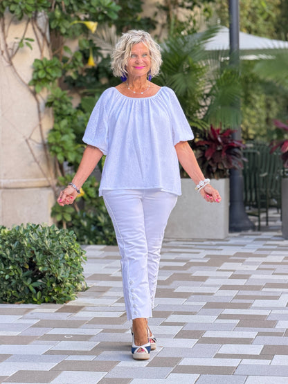 SUMMER WHITE FASHION TOP