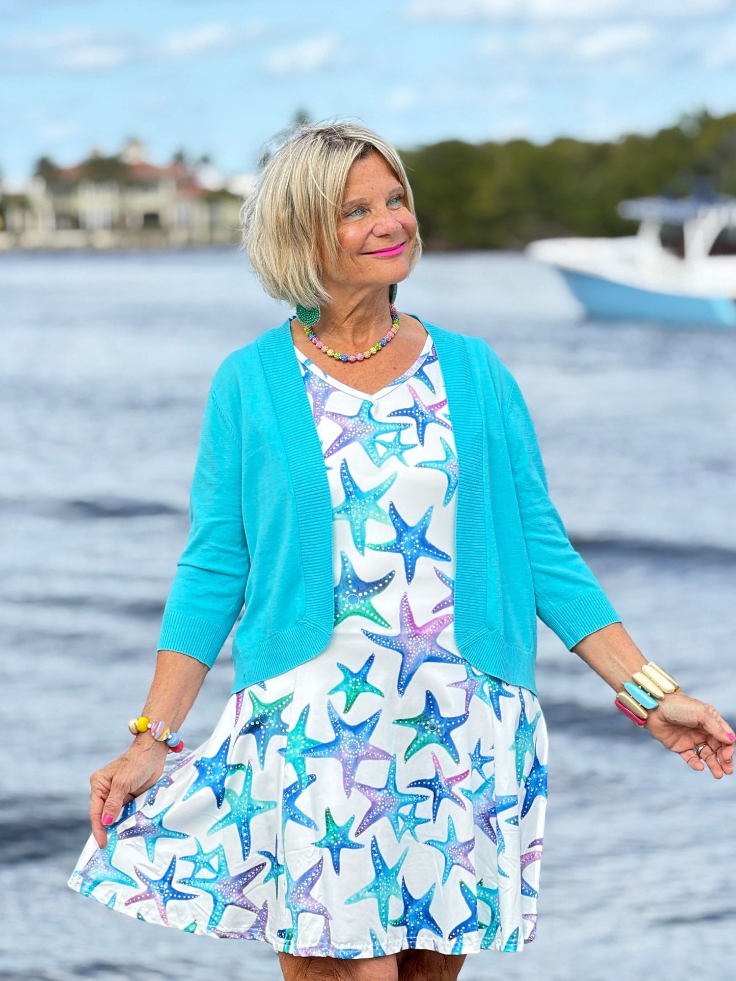 STARFISH TANK SHIFT DRESS UPF+ 50 DRESS