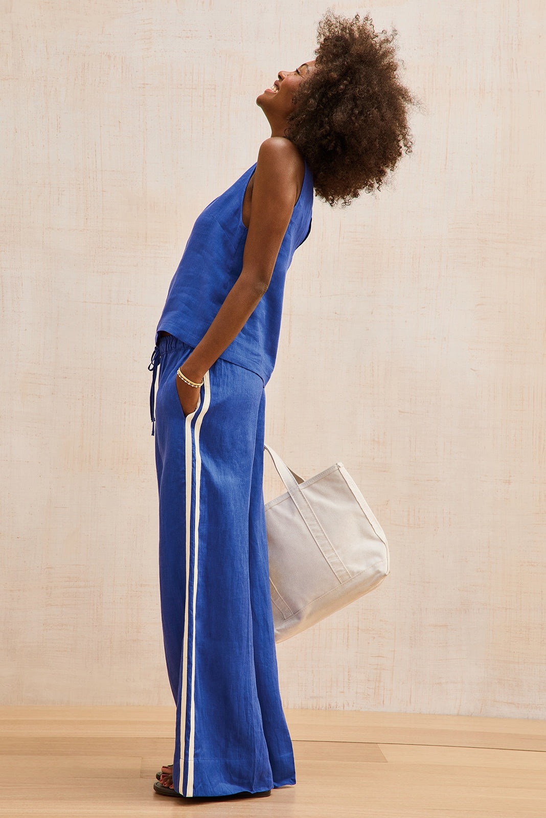 Leah Linen Track Pant