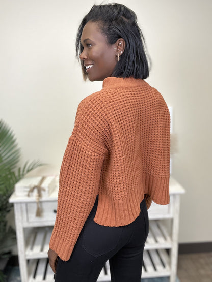 Feeling Close To You Women's High Mock Neckline Sweater