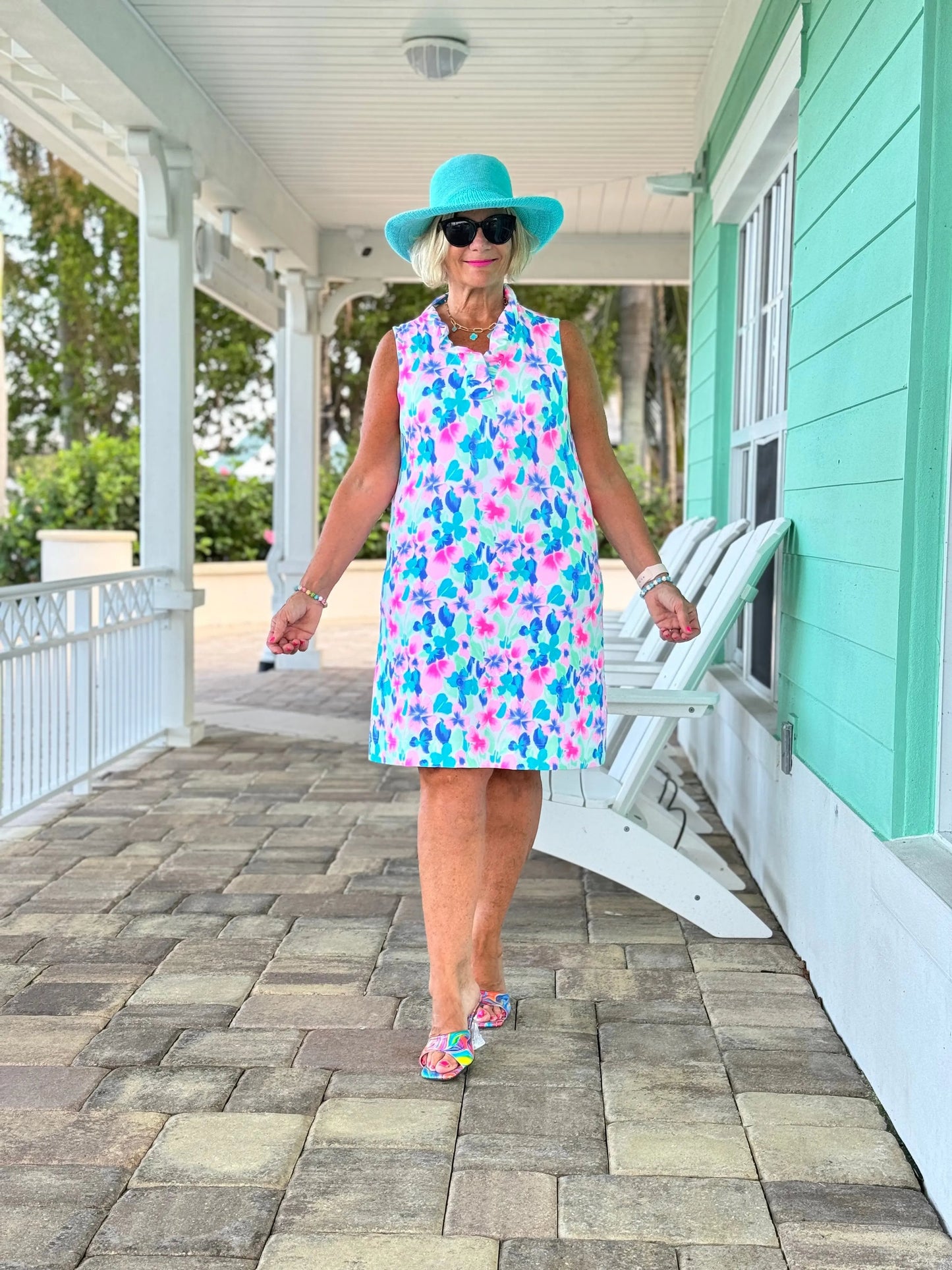 PINK PETALS RUFFLE DRESS