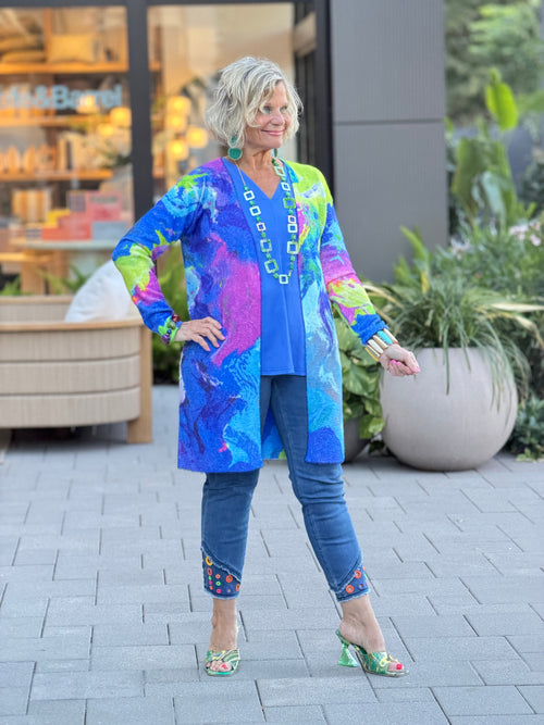 RIVER CRUISE BLUE CARDIGAN