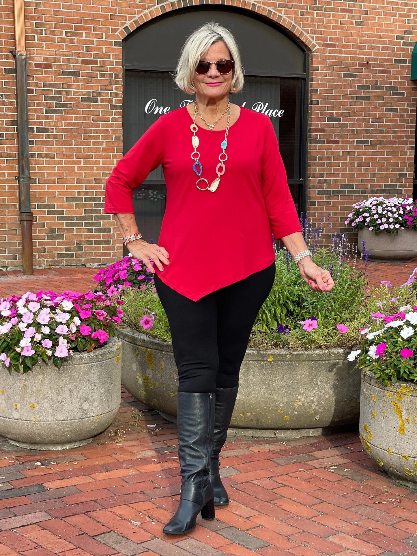 LULU-CRIMSON ASYMMETRIC TOP