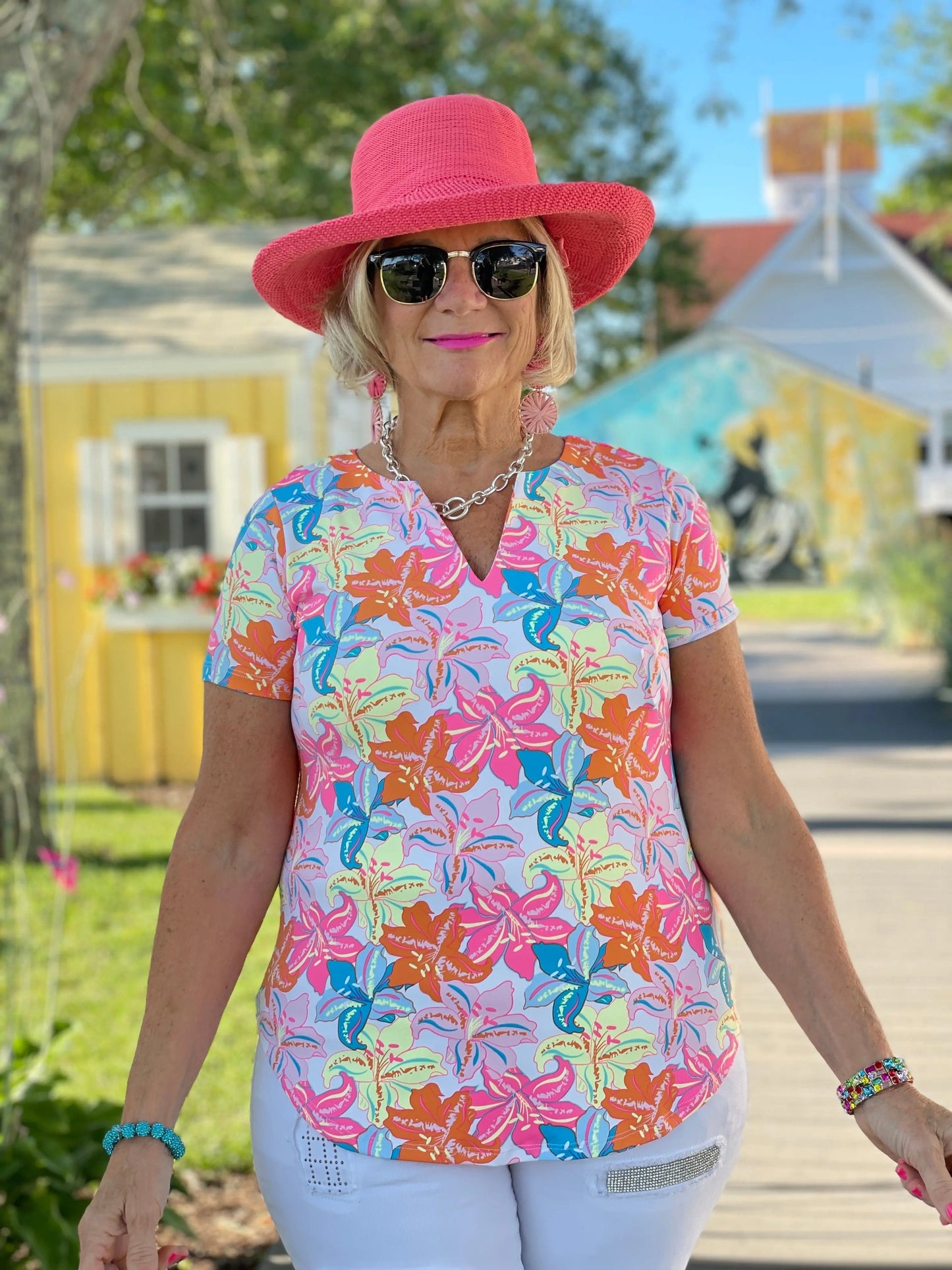 PALM BEACH GARDEN SHORT SLEEVE TOP
