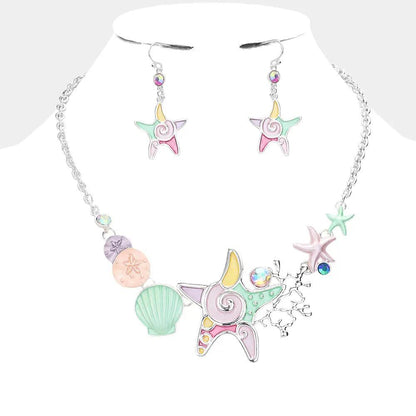 Starfish Shell Sand Dollar Necklace
